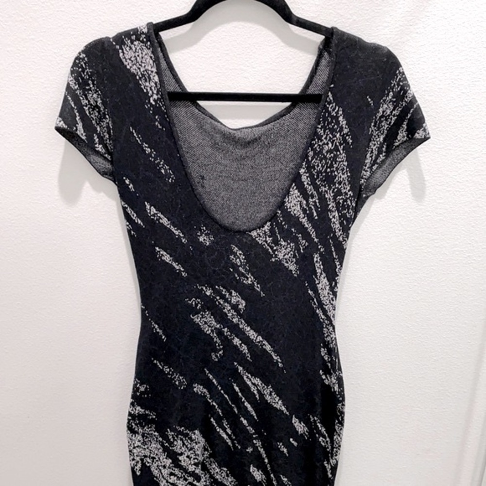 COPY - BCBG dress black gray print